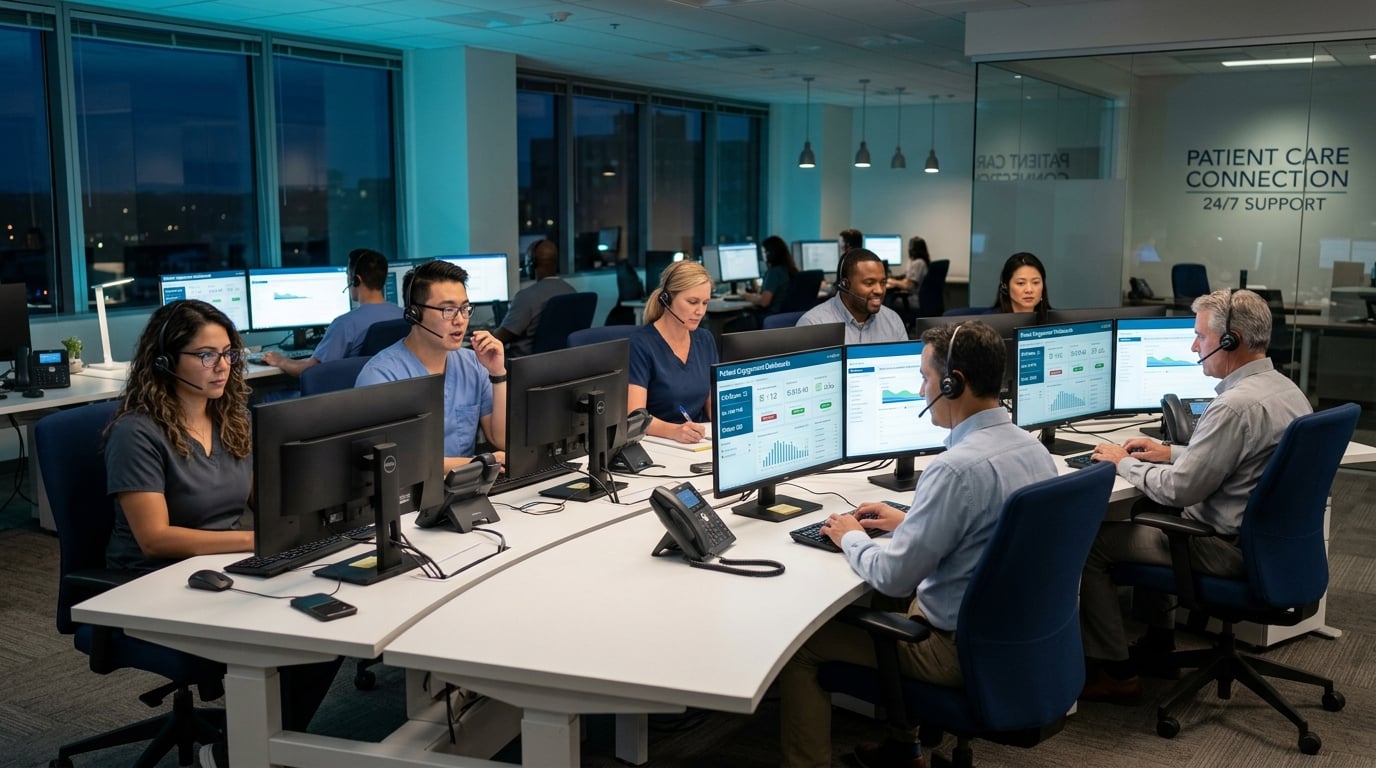 FPE 24/7 call center operators answering patient calls